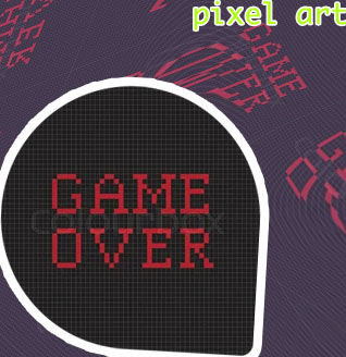Game over pixel art