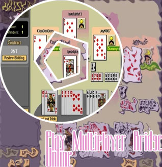 Online play bridge card game